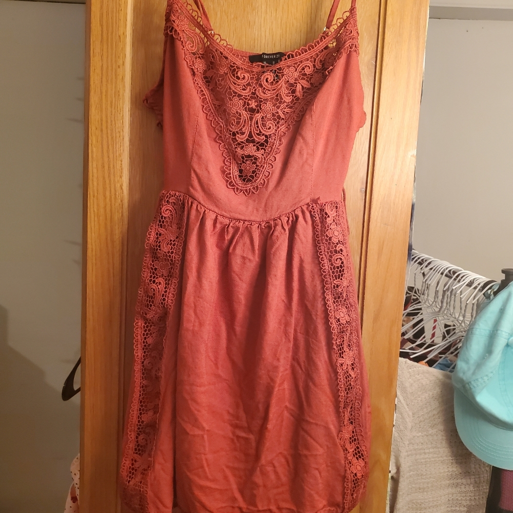 Orange mini dress